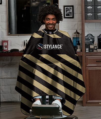 Hair Cutting Cape-Golden Stripe